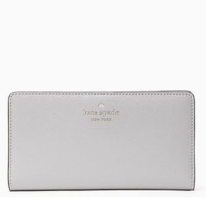 Kate Spade Dana Large Slim Bifold Wallet Platinum Grey